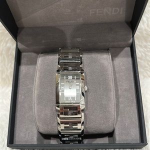 Fendi - silver LOGO bracelet watch.
